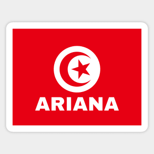 Ariana City in Tunisian Flag Sticker